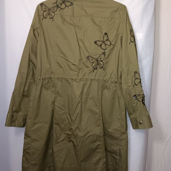 MICHAEL MICHAEL KORS LIGHTWEIGHT BUTTERFLY EMBROIDERED UTILITY JACKET - Picture 10 of 13